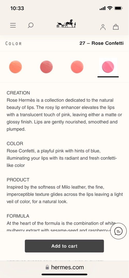 Hermes Rosy Lip Enhancer- Rose Confetti #shorts 