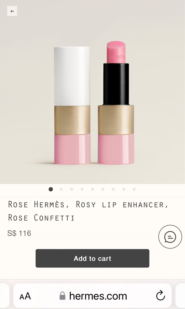 hermes rose confetti lip balm