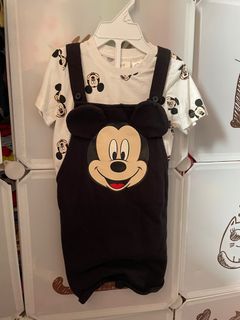 H&M set Overall Mickey Mouse