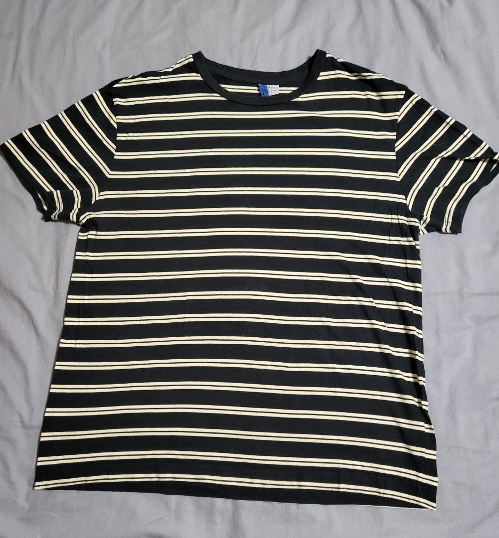 H&m mens striped t sale shirt