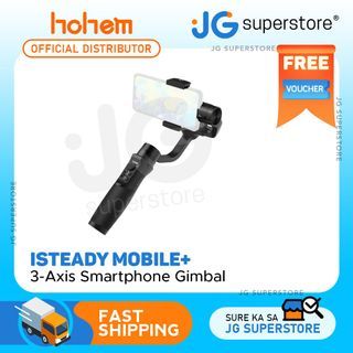 Hohem iSteady Mobile+ Plus Lightweight 3-Axis Handheld Stabilizing Gimbal with 280g Max Payload, 6" Compatible Size and Mobile App Controls for Smartphone | JG Superstore