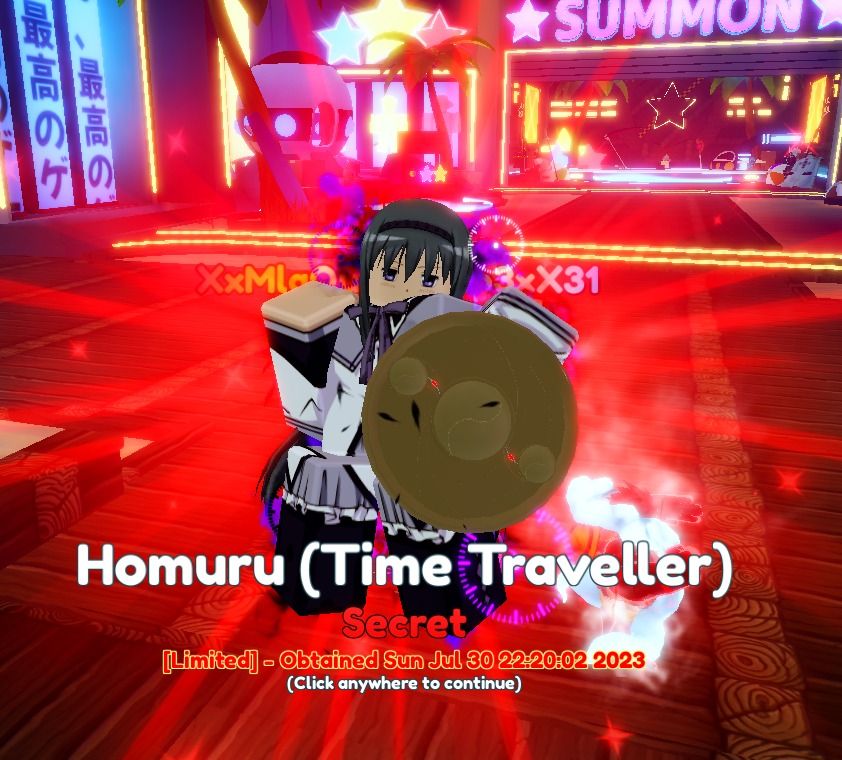 Homura Akemi Homuru (Time Traveller)EVO Perfect STAT : SSS/SSS/SSS