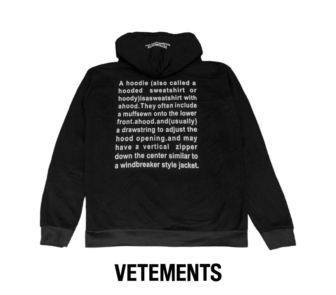 hoodie Vetements preloved bekas second thrift vintage varsity oversize  carhartt hoodie sweater crewneckjersev colourblock swoosh kaos rugby shirt  band bola adidas Tas prada jersey topi shoes sherpa kemeja dior burberry  gorpecore kenzo,
