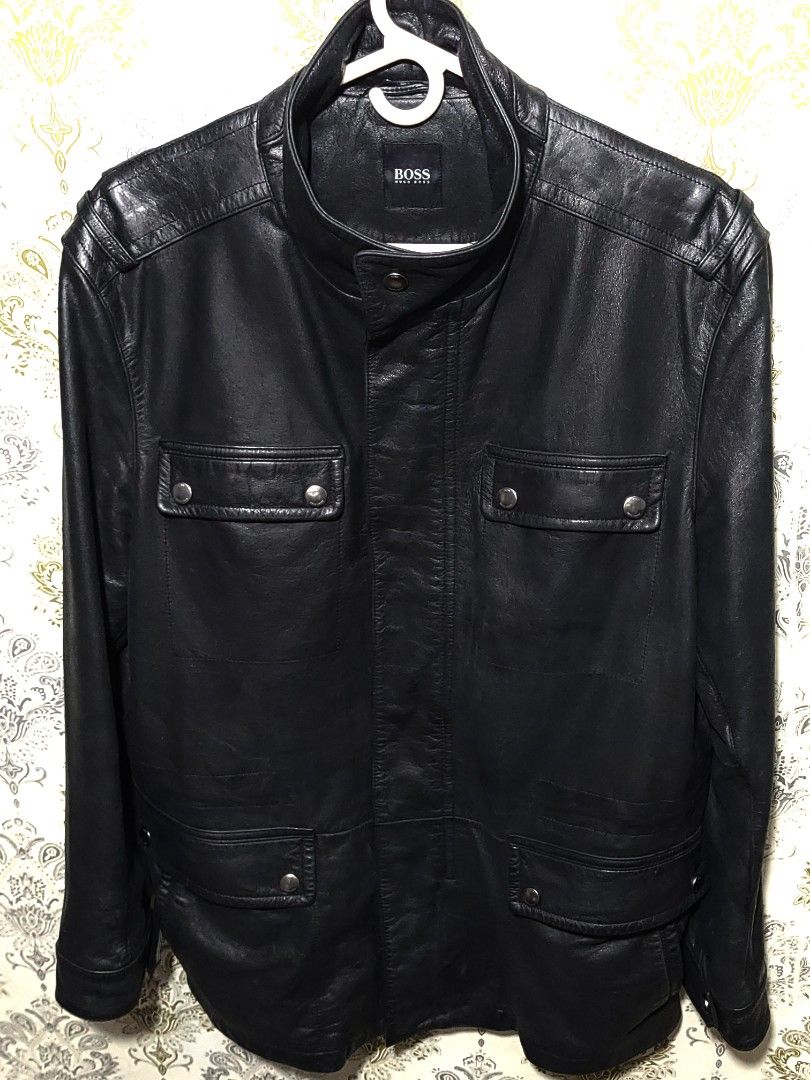 Hugo Boss Field Leather Jacket on Carousell