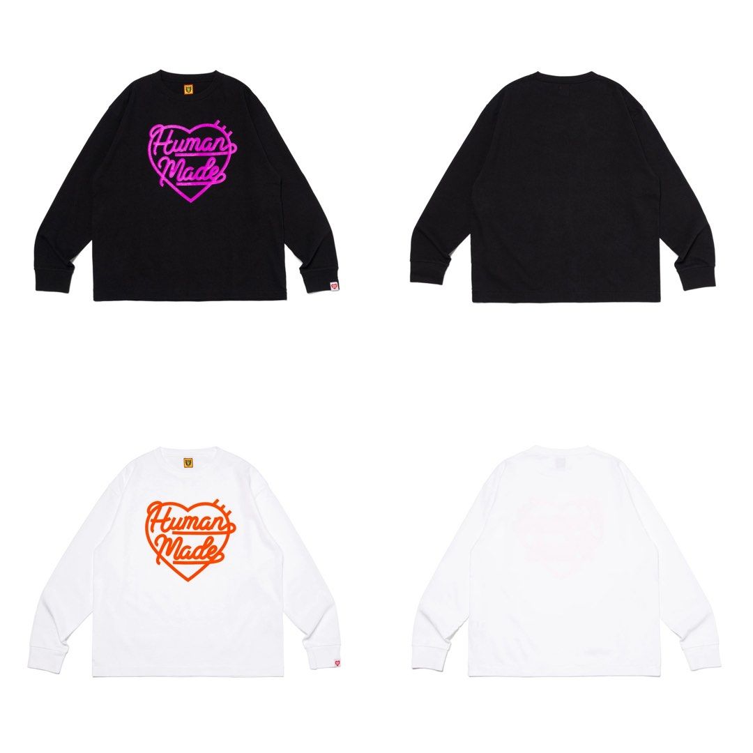 HUMAN MADE HEART L/S TEE