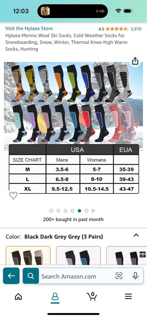 Hylaea Merino Wool Ski Socks, Cold Weather Socks for Snowboarding