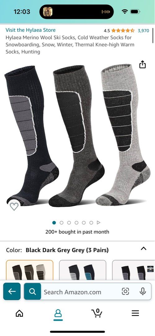 Hylaea Merino Wool Ski Socks, Cold Weather Socks for Snowboarding, Snow,  Winter