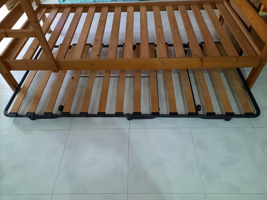 IKEA Gutvik bunk bedframe with pull out bedframe, Furniture & Home Living, Furniture, Bed Frames