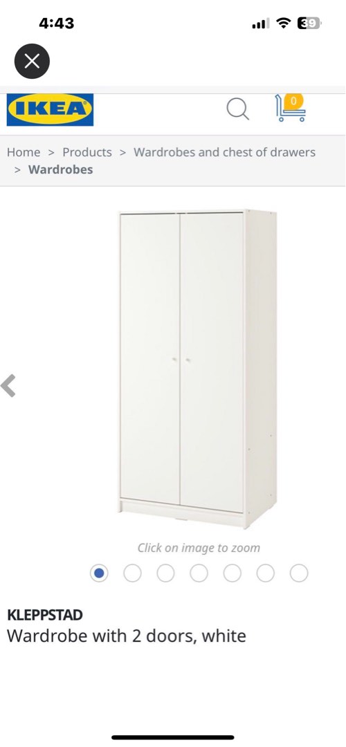 Ikea wardrobe, 傢俬＆家居, 傢俬, 書櫃、櫃子及架 Carousell