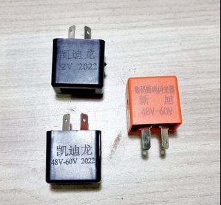 <In Stock> Signal Light Relay 12V 48V 60V 2 Pin LED Light Conventional Light Ebike E Bike PAB PMA Escooter PMD Blue Tag Orange Tag