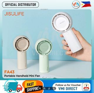 JISULIFE FA43 Handheld Fan, Portable Small Fan , USB Rechargeable Hand Fan, Personal Fan ( Available in White, Green & Brown ) - VMI Direct