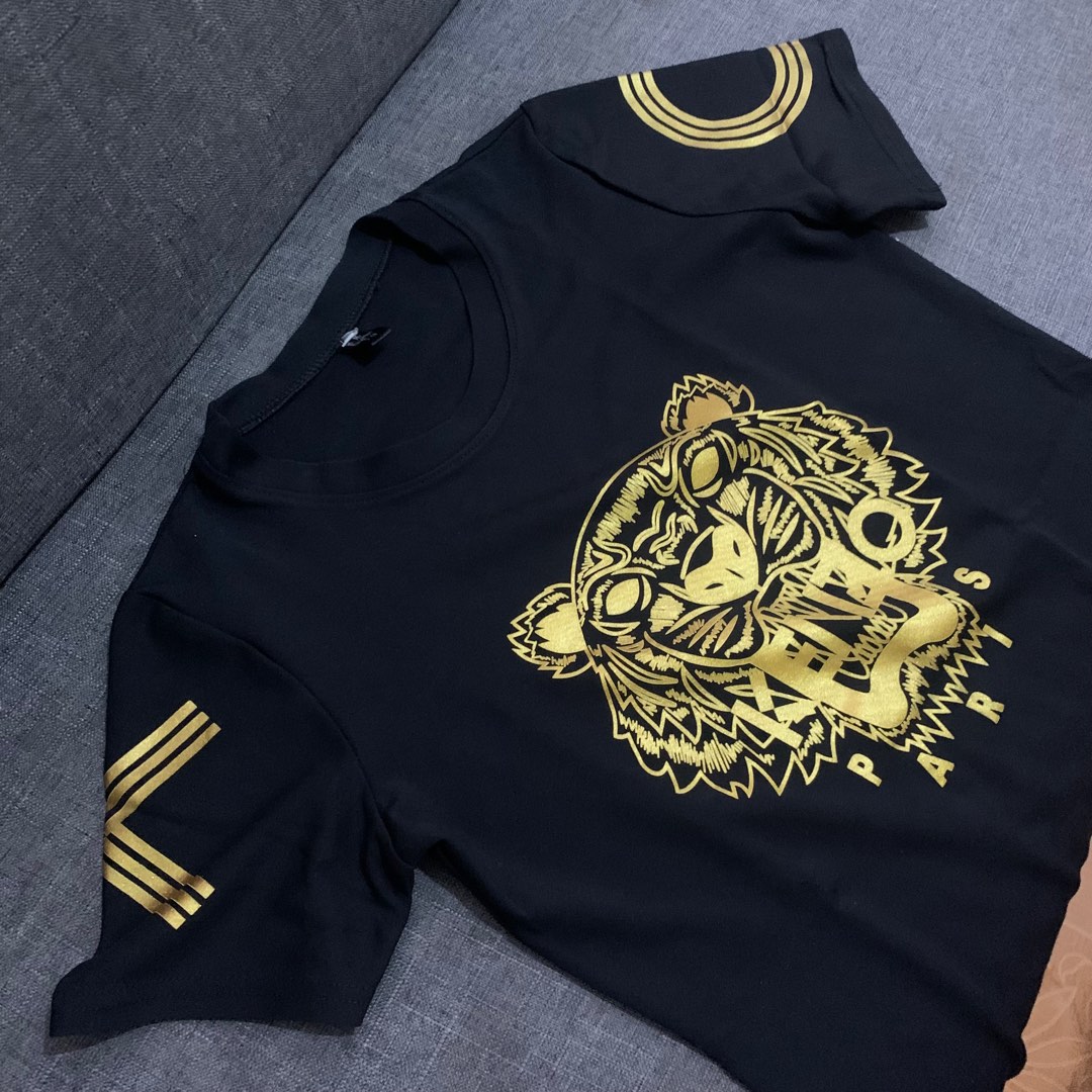 Kenzo black deals and gold shirt