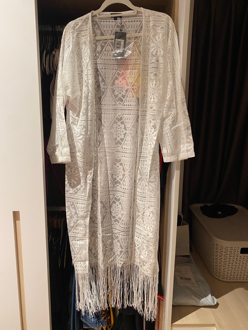 Fringe outlet kimono cardigan