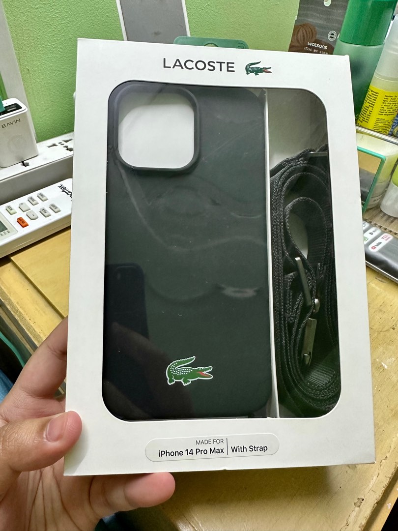 Lacoste iPhone 14 Pro Max Case Silver