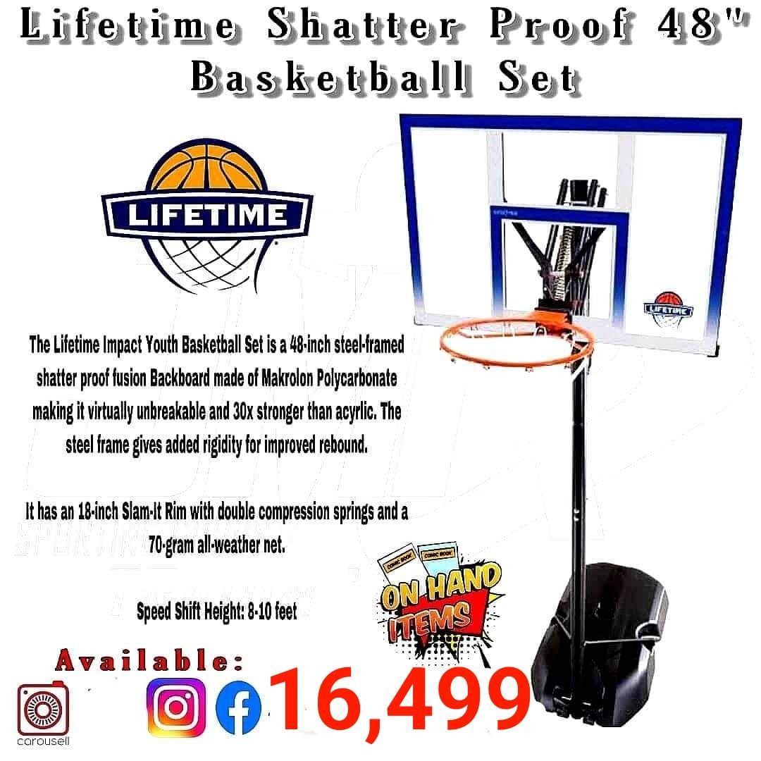 Lifetime basketball hoop set on Carousell