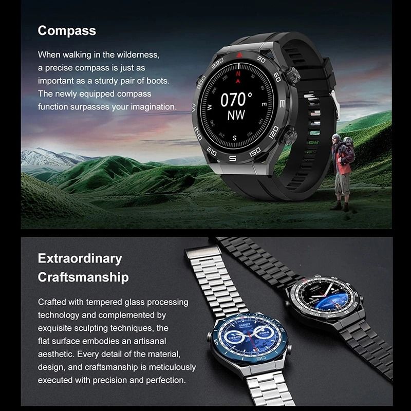 LIGE Business Smart Watch New ECG PPG Bluetooth Call GPS Motion