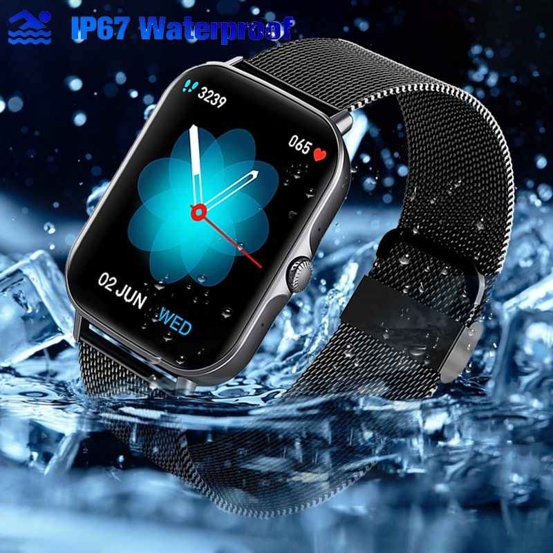 LIGE Men Smart watch 1.69 Color Screen Full Touch Sport Fitness Tracker Bluetooth Call Smart Wrist Ladies Smartwatch