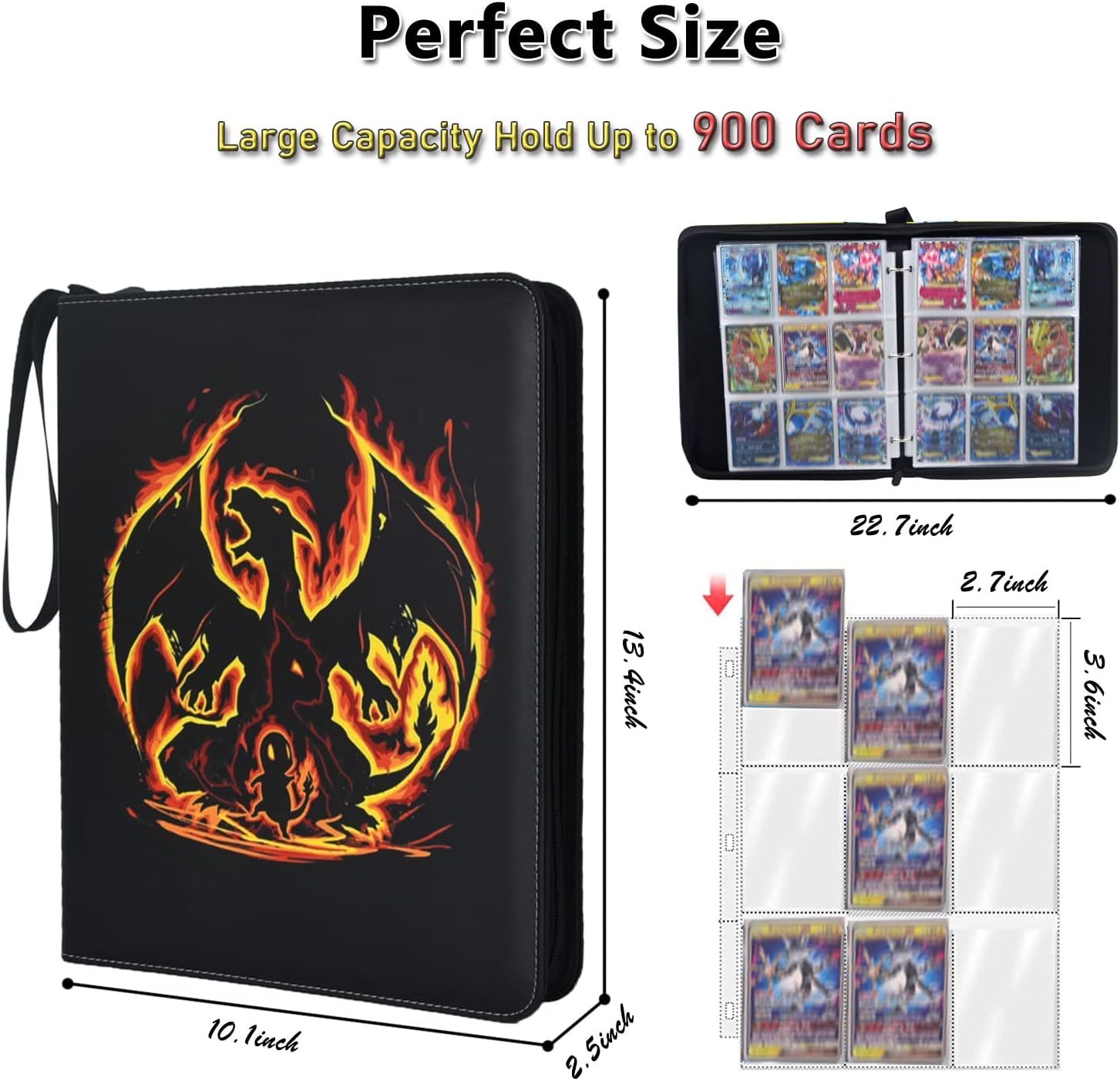 pokemon cards by value Amazon.com: Vault X 12 Pocket Zip Binder, 480 Cards, Exo-Tec Material, 20  Side-Loading Pages (Black) : Toys & Games main image 1