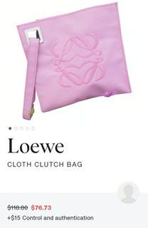 Loewe Cloth Perfume Clutch Bag Pink