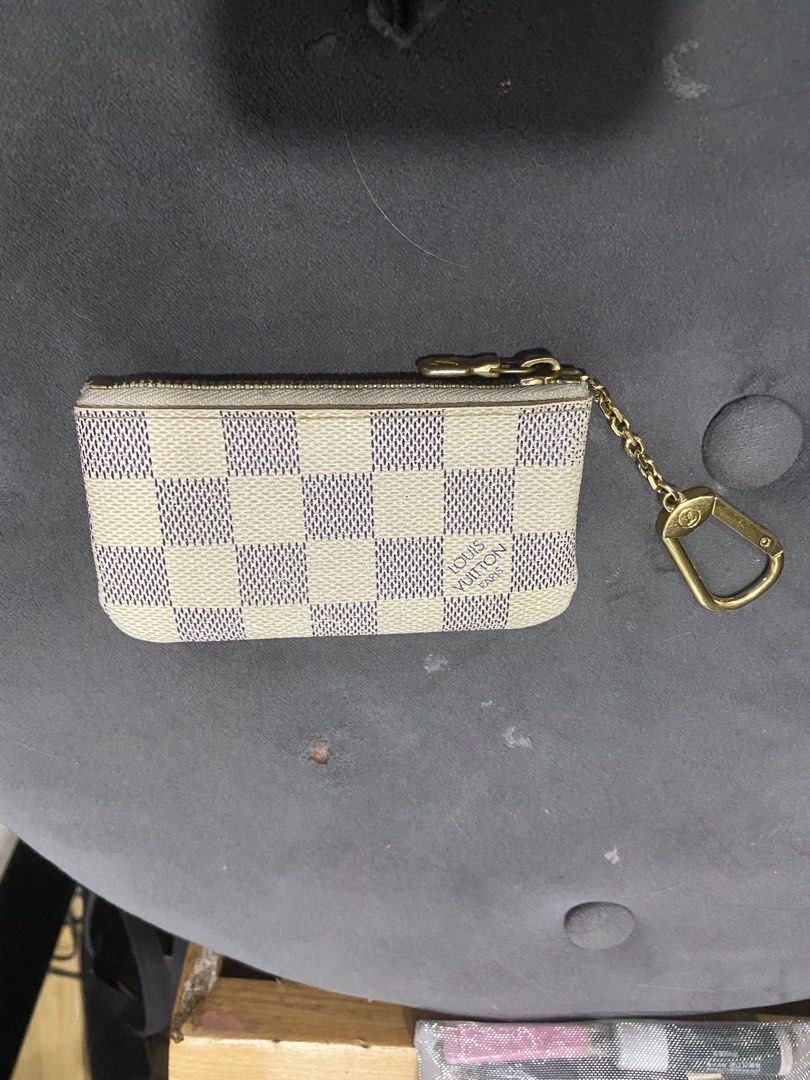 LV LV Unisex Key Pouch Damier Azur Canvas-Grey in 2023