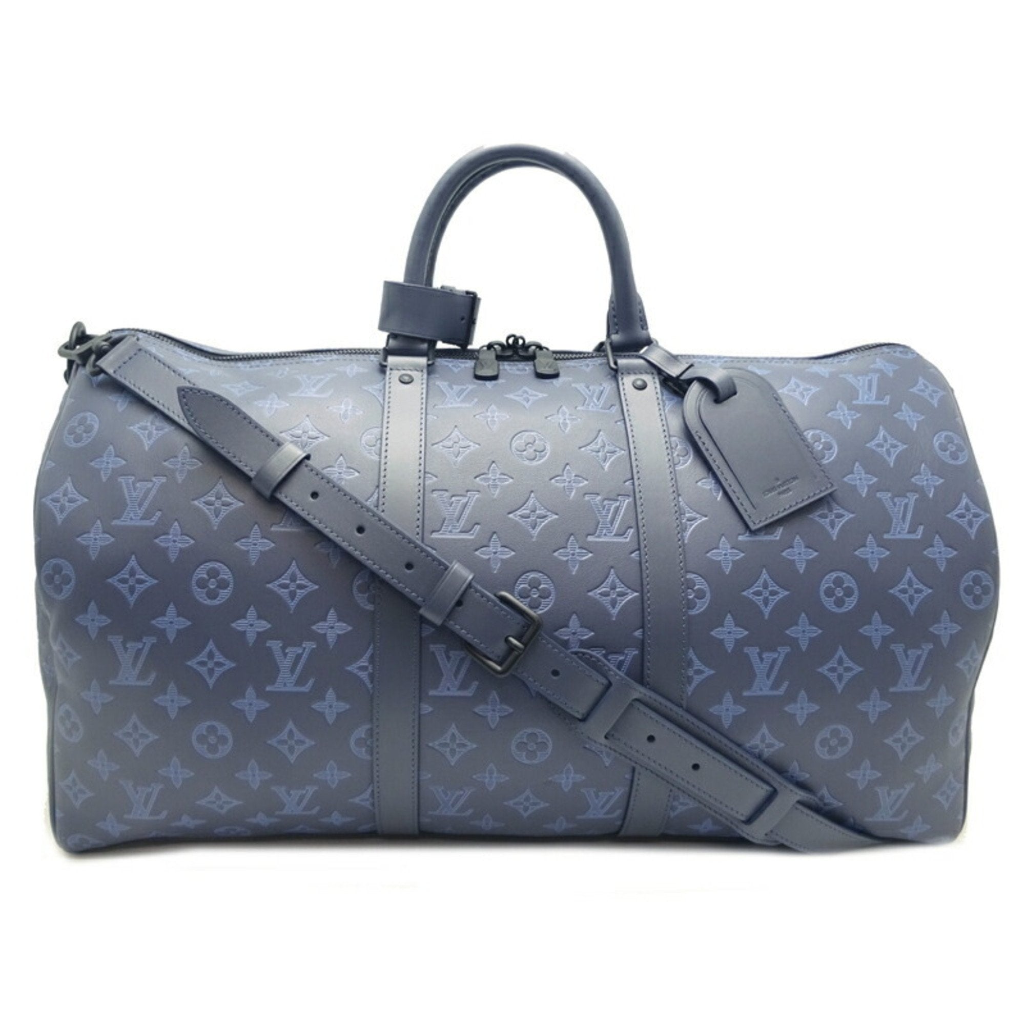 Louis Vuitton Keepall Bandouliere 50 Duffle Bag in Other leather Blue,  Luxury, Bags & Wallets on Carousell