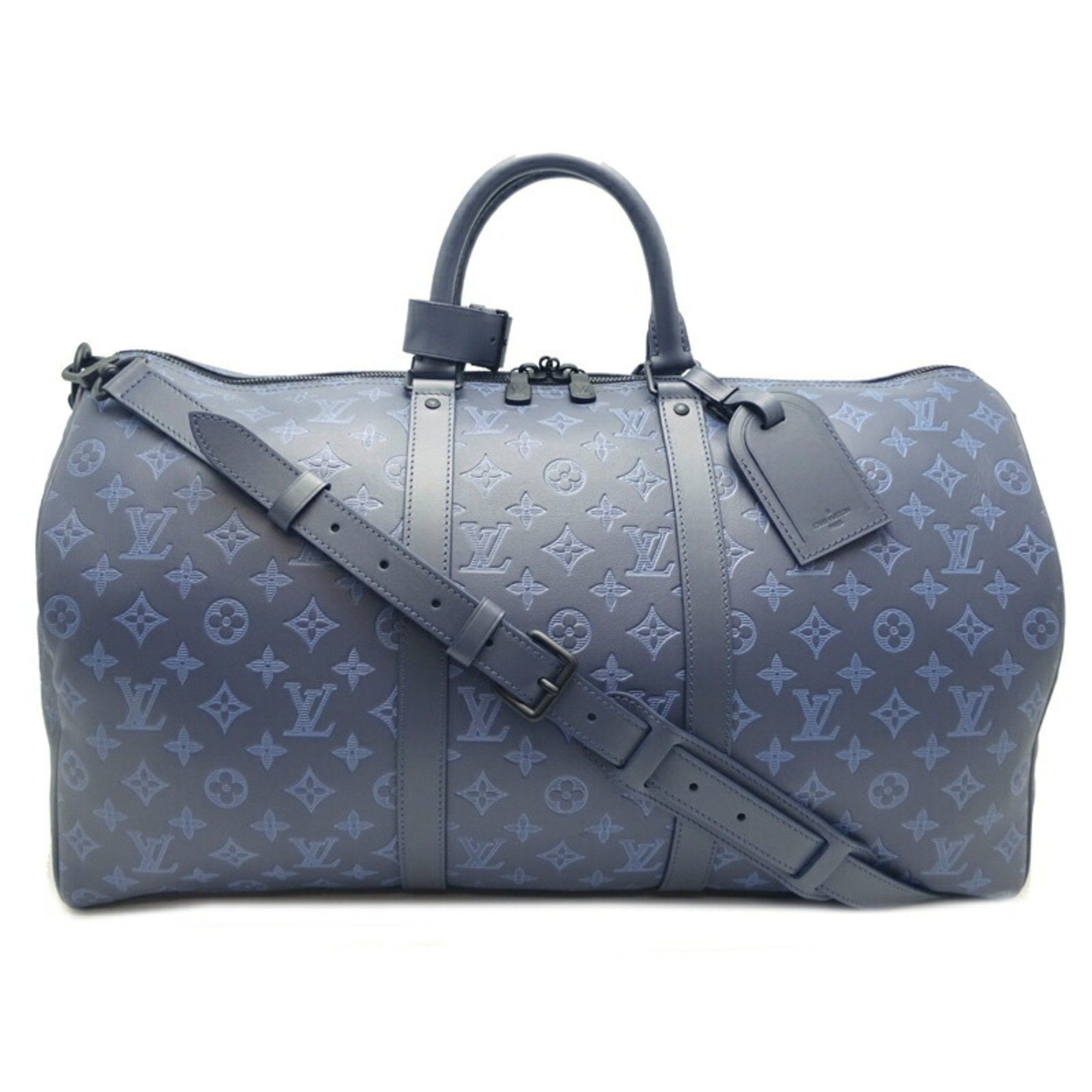 Authentic Louis Vuitton Blue Epi Leather Keepall 55, Luxury, Bags & Wallets  on Carousell