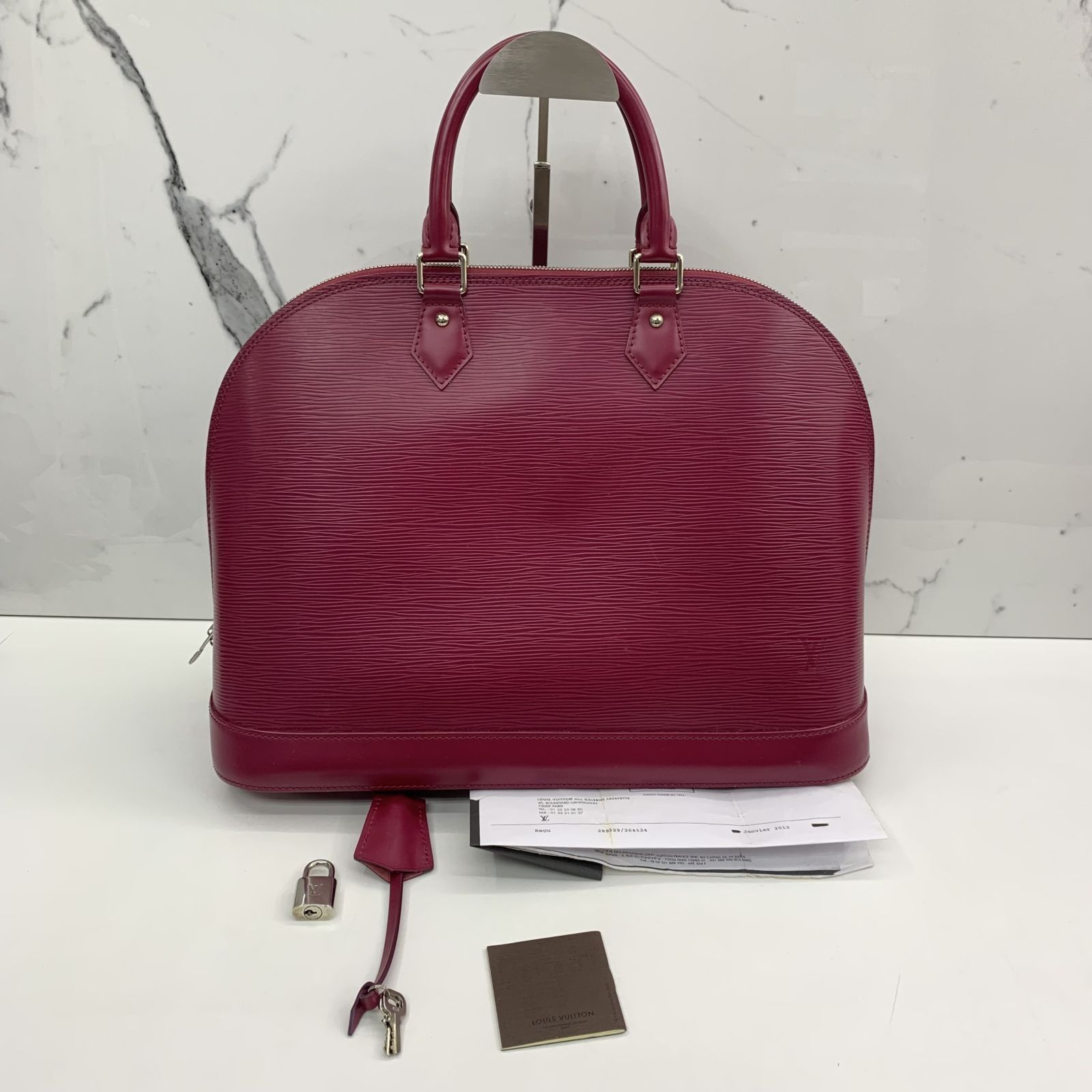 LOUIS VUITTON M40486 EPI PINK ALMA MM HANDBAG 237023808 WE Luxury