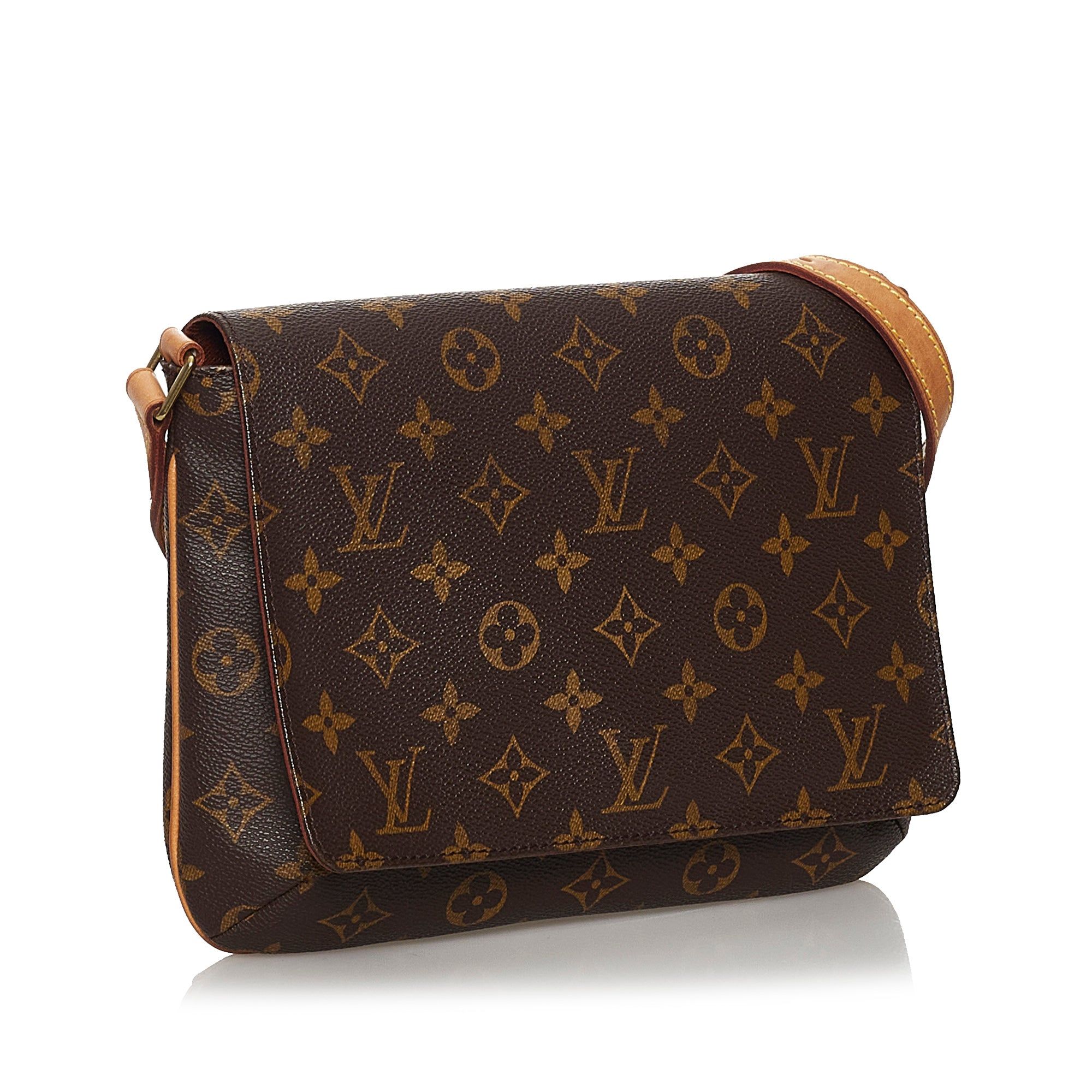 Brown Louis Vuitton Monogram Musette Tango Short Strap Shoulder Bag