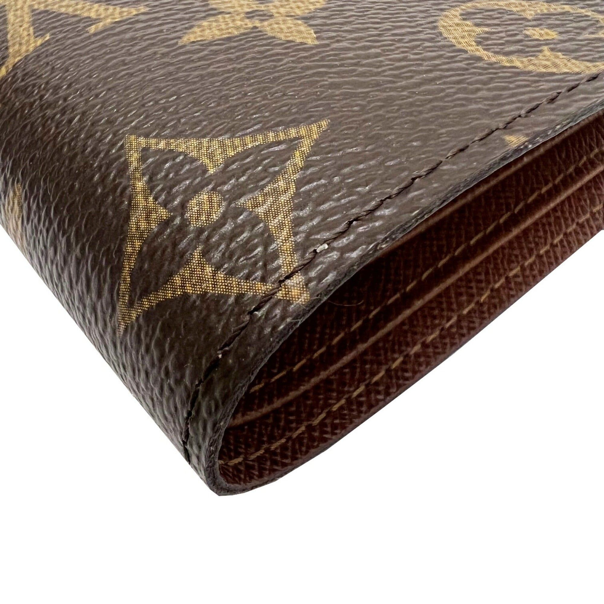 LOUIS VUITTON Bifold Wallet Louis Vuitton M61675 Portefeuille Marco Monogram  Brown Fold
