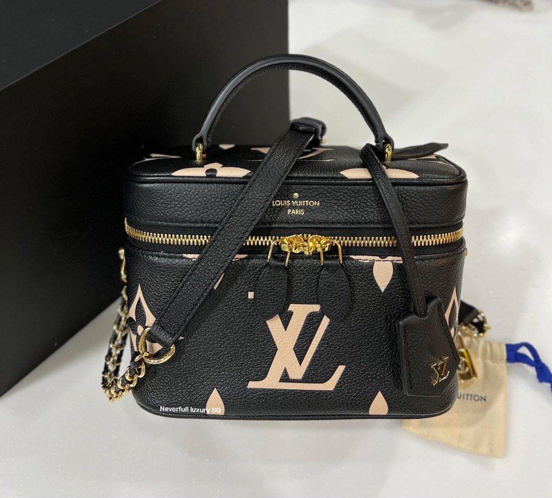 Louis Vuitton Monogram Empreinte Leather Vanity PM Noir Bag