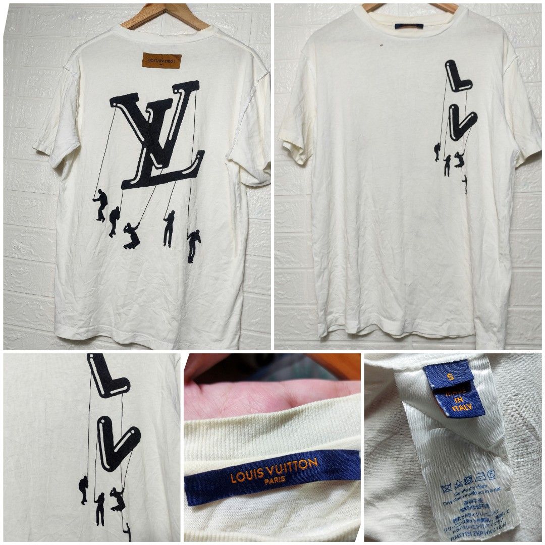 LV X Nigo Embroidered Mockneck tee, Men's Fashion, Tops & Sets, Tshirts &  Polo Shirts on Carousell