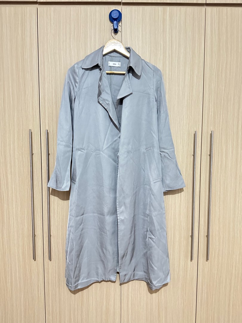 Mango Flowy Trench Coat on Carousell