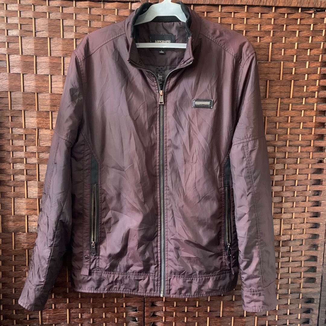Maroon Bomber Jacket on Carousell