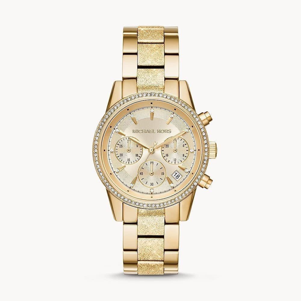 👑ของแท้100%👑 นาฬิกาผู้หญิง สีโรสโกลด์ MICHAEL KORS MK6598 Ritz Quartz  Chronograph Rose | Lazada.co.th