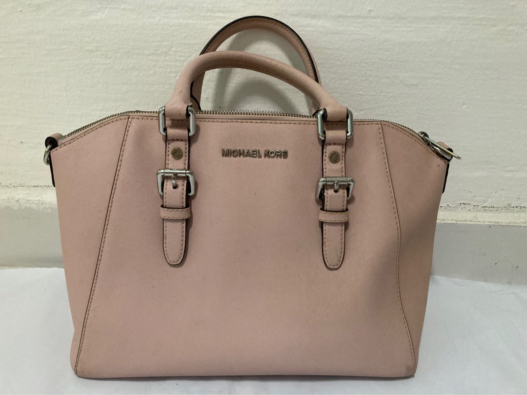 MICHAEL Michael Kors EMPIRE CHAIN POUCHETTE - Across body bag - soft pink/light  pink - Zalando.de