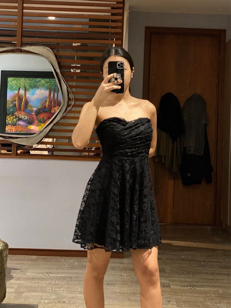 Black lace dress sales express