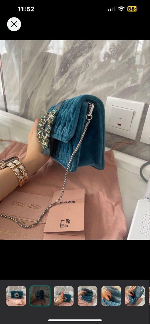 Miu miu Crystal velvet bag