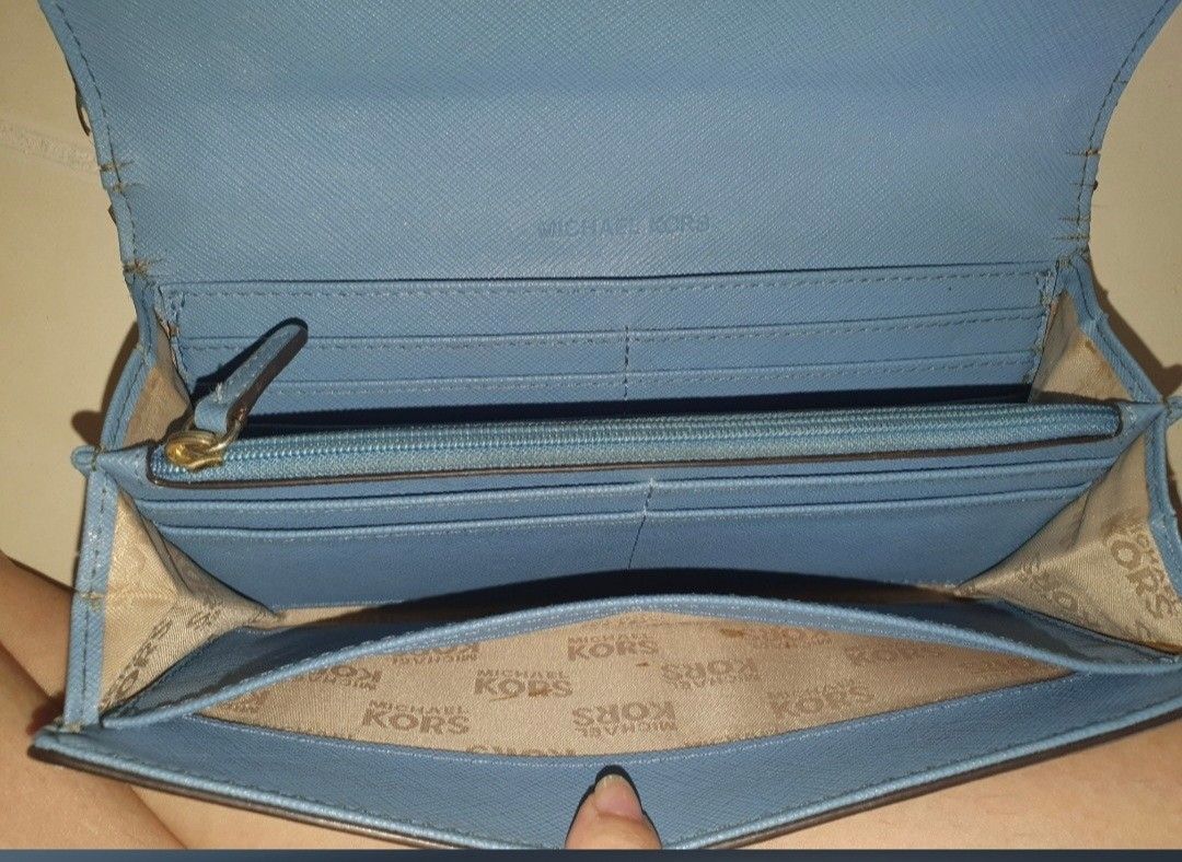 MK blue wallet online