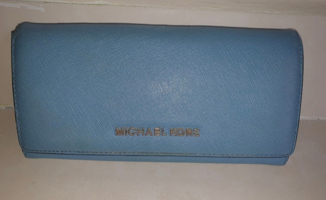 MK on sale blue wallet