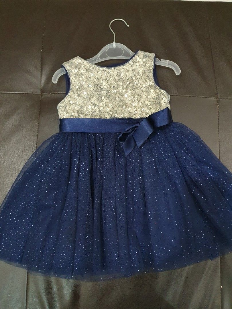 Monsoon blue sequin dress top