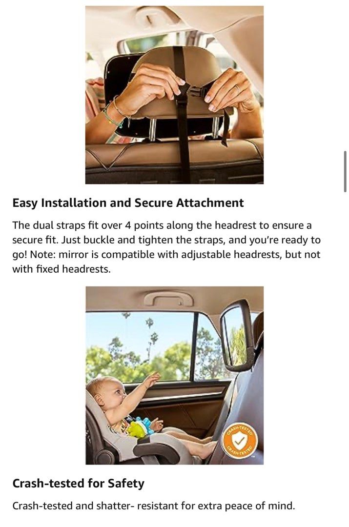 Mothercare car seat online mirror