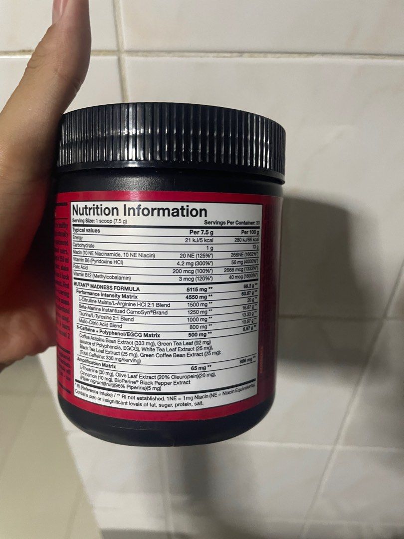 Mutant Blue Raspberry mutant madness blue raspberry, Health & Nutrition, Health Supplements ...