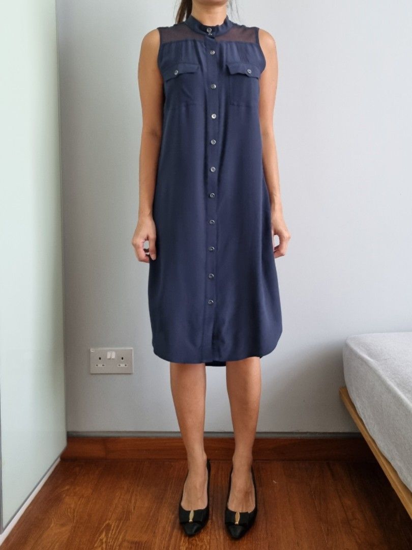 club monaco navy blue dress Club Monaco Luciena Dress in Color Blue 12 Female