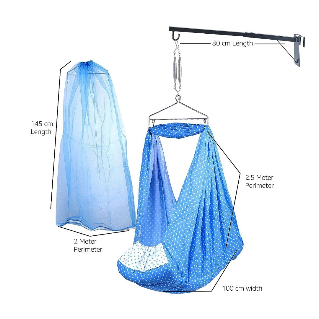 New Born Baby Swing Cradle (Jhula) Set Cradle Swing, Mosquito Net