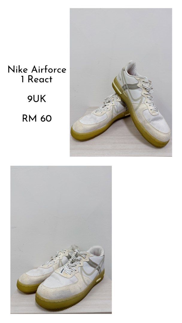 Nike Air Force 1 React, Men's Fashion, Footwear, Sneakers on Carousell