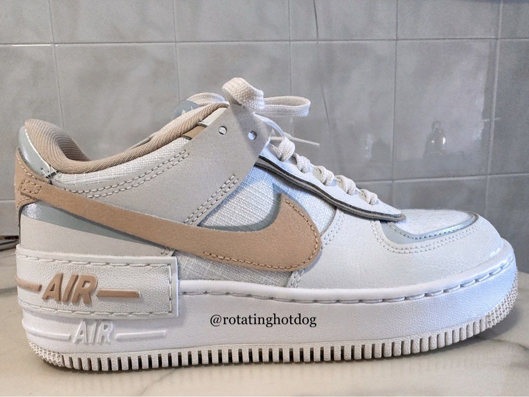 Nike air force ones tan best sale