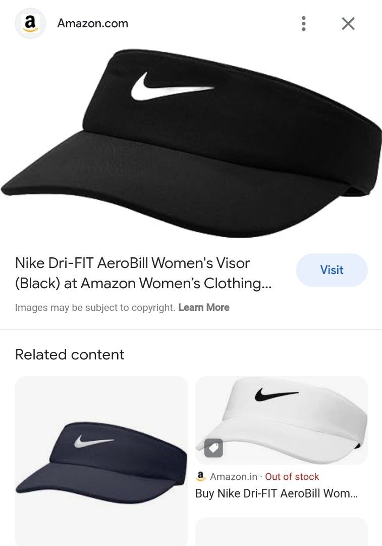Nike visor amazon new arrivals