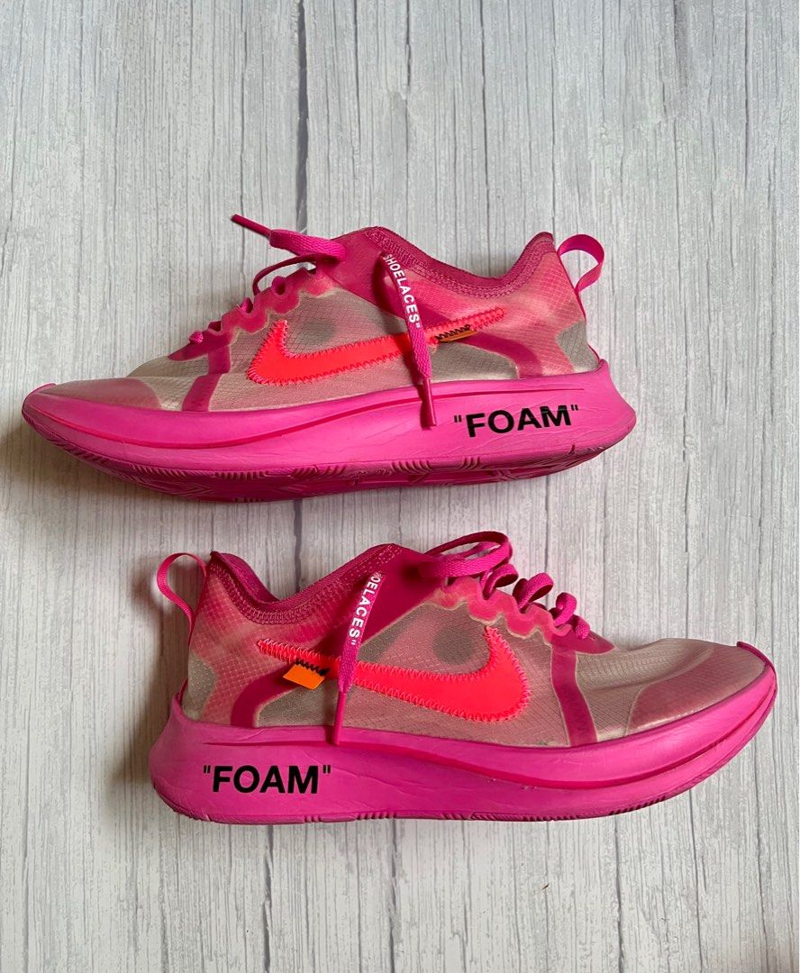 Nike Zoom Fly Off White Pink Men s Fashion Footwear Sneakers on
