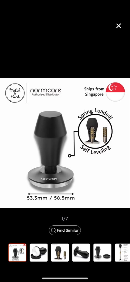 Normcore Spring Loaded Self Leveling Tamper 53.3mm V4 version