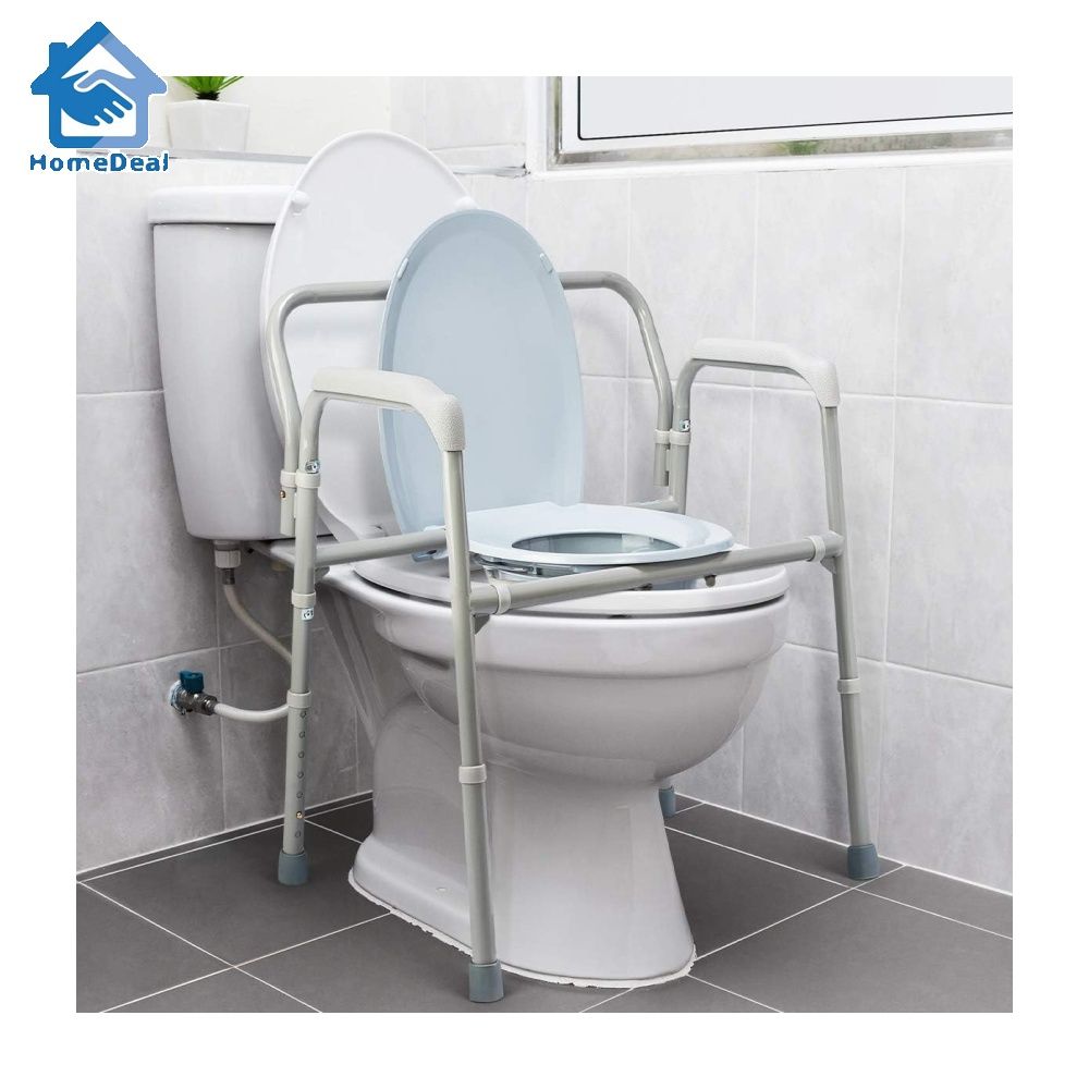 OasisSpace Bariatric Bedside Commode 650lb Folding 3 in 1 Toilet